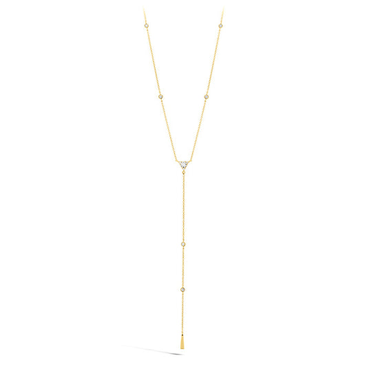 Triplicity Triangle Lariat Necklace