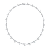 Vela Crossover Pavé Necklace