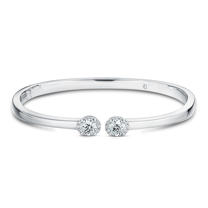 Ellipse Diamond Open Bangle