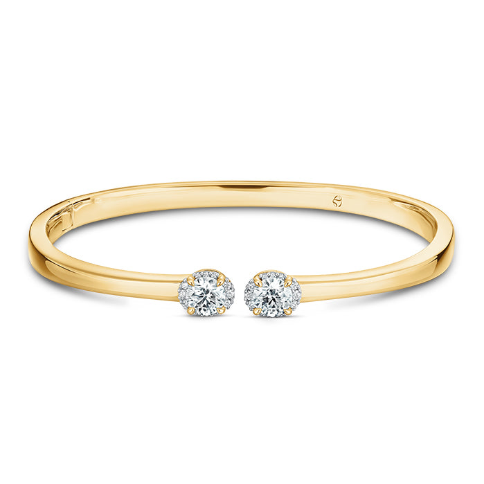 Ellipse Diamond Open Bangle