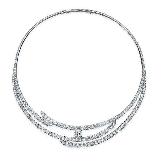Vela French Cut Pavé Collar