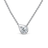 Lu Droplet Pendant 0.30-0.50 in 18K