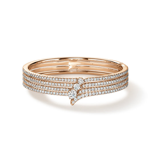 VELA French Cut Pavé Diamond Bangle