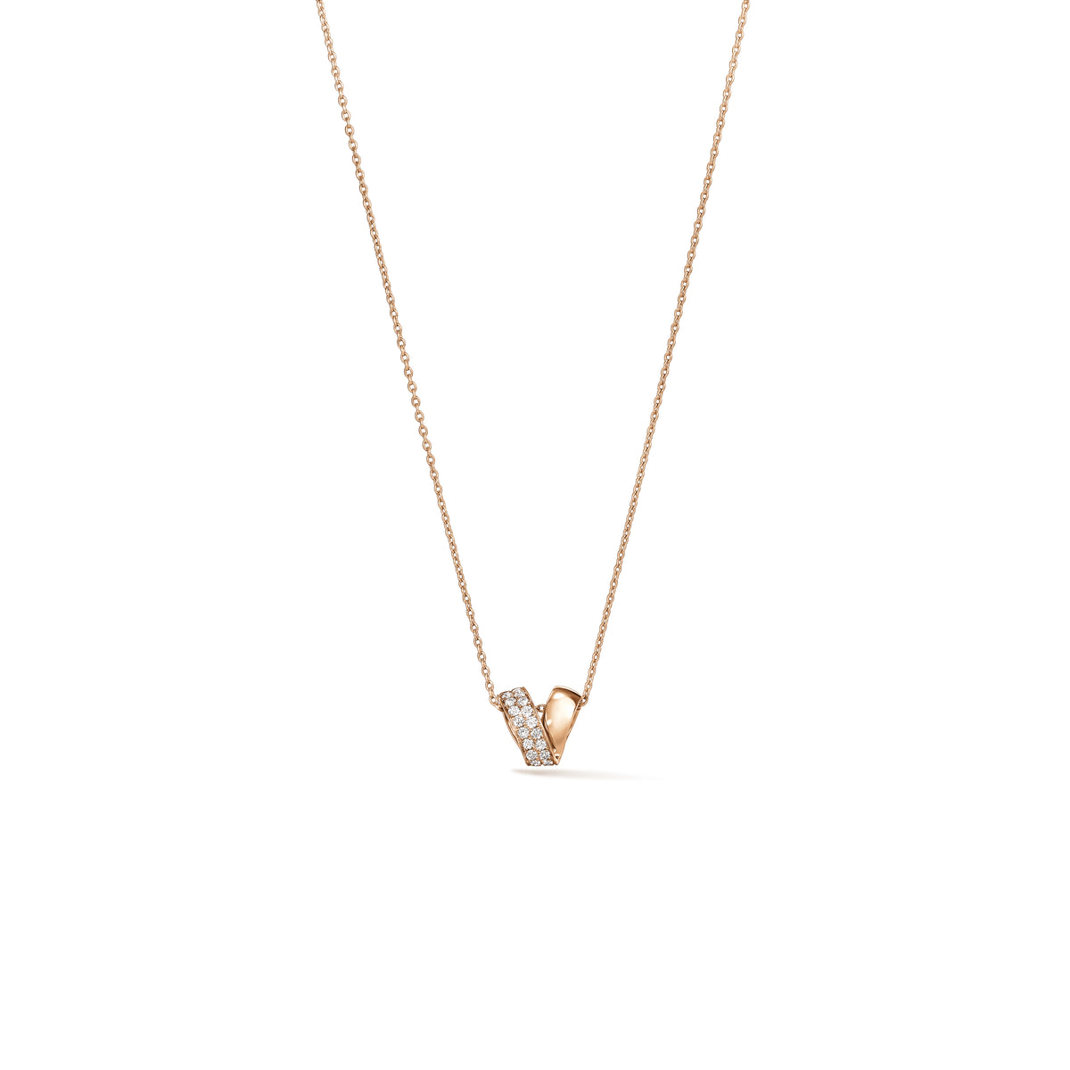INSIDE/OUT Rondel Diamond Small Pendant Necklace