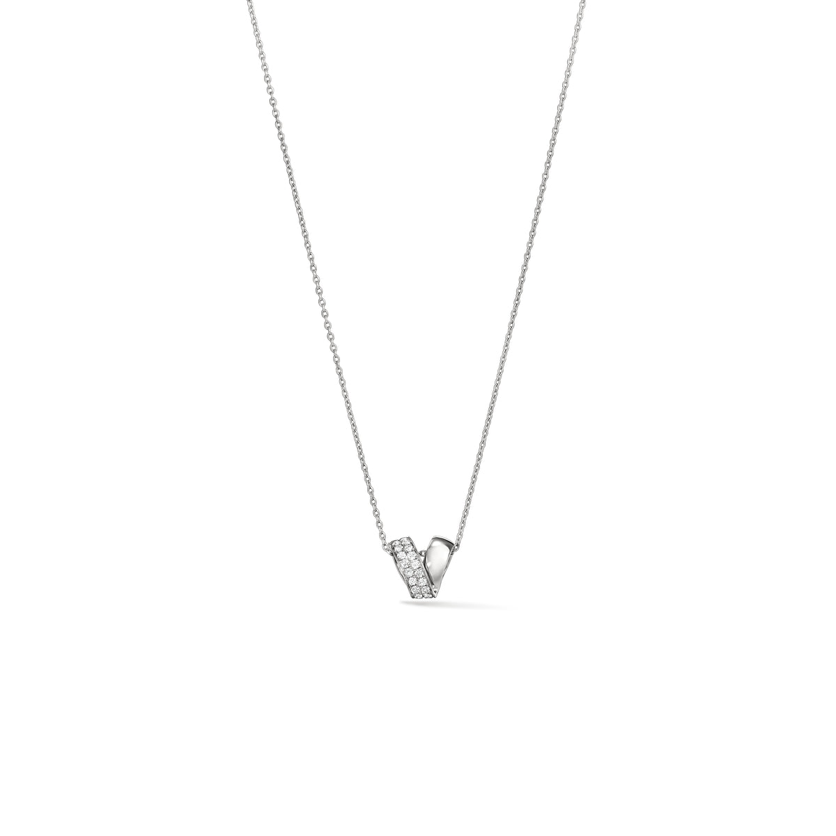 INSIDE/OUT Rondel Diamond Small Pendant Necklace
