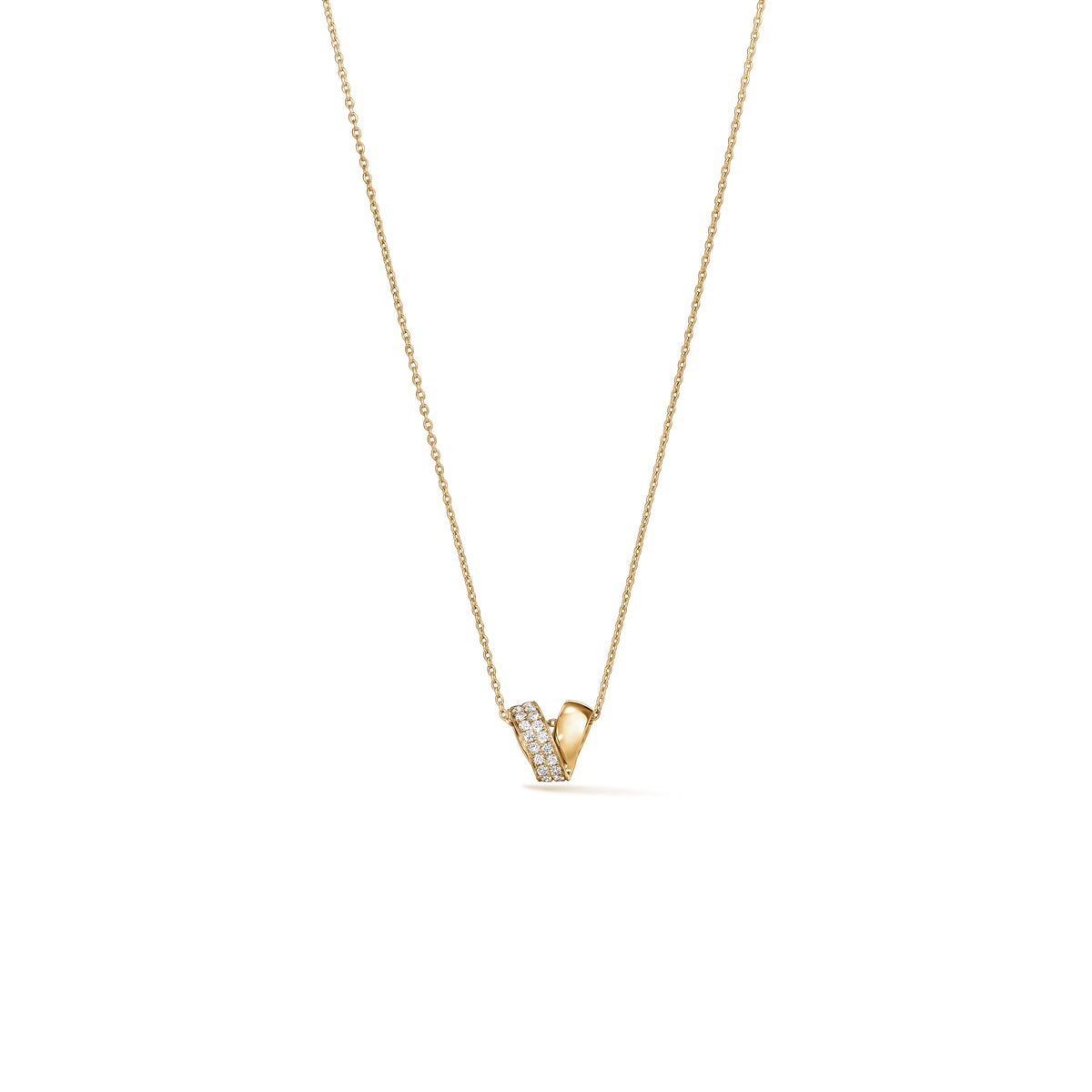 INSIDE/OUT Rondel Diamond Small Pendant Necklace