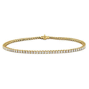 Mariposa Eternity Classic 4 Prong Line Bracelet 1.98 CTW 18k Yellow Gold