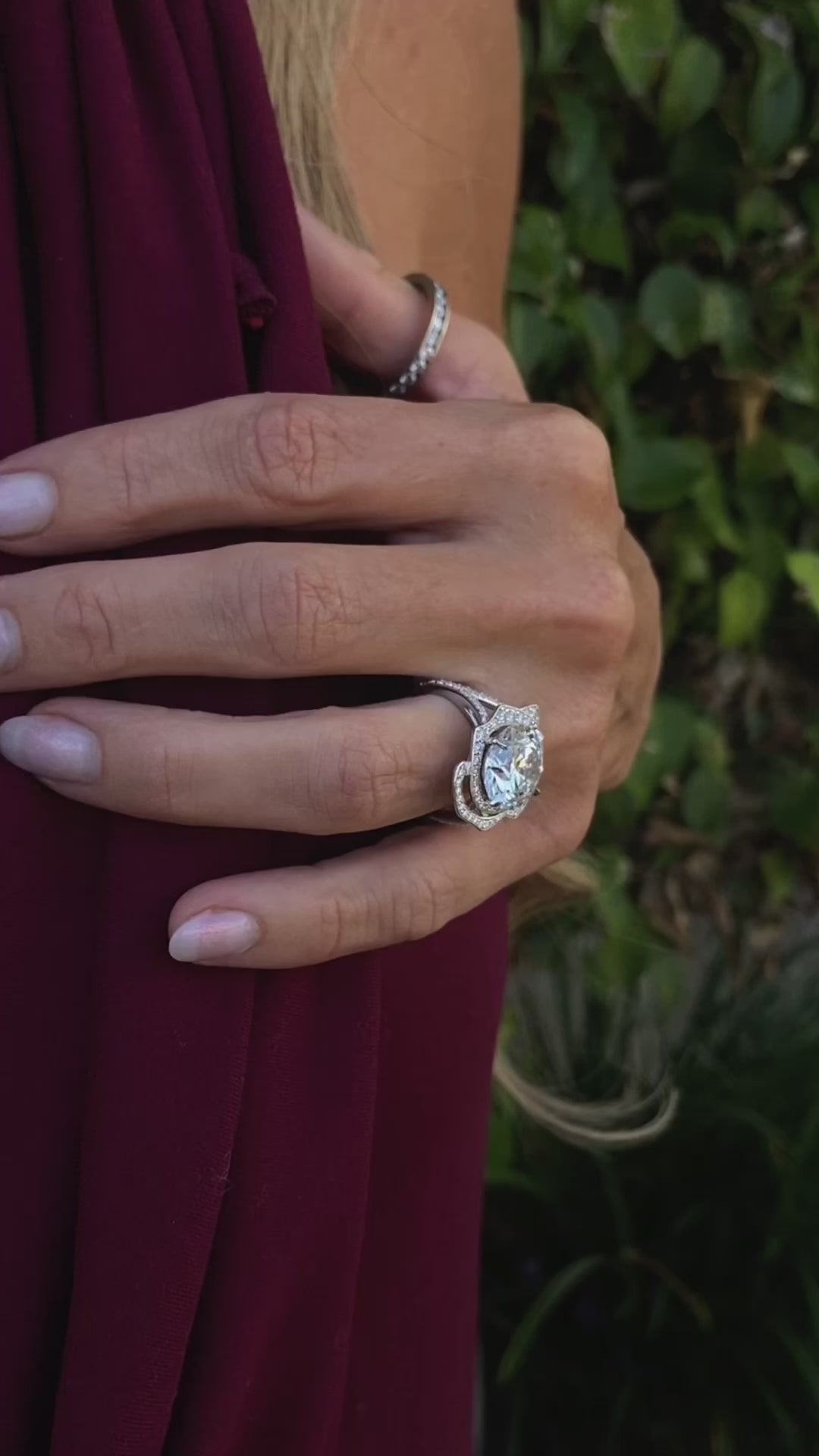 Mariposa Earth 6.52 F/VS2 Lab Diamond Rozel Ring with 1.15 Halo