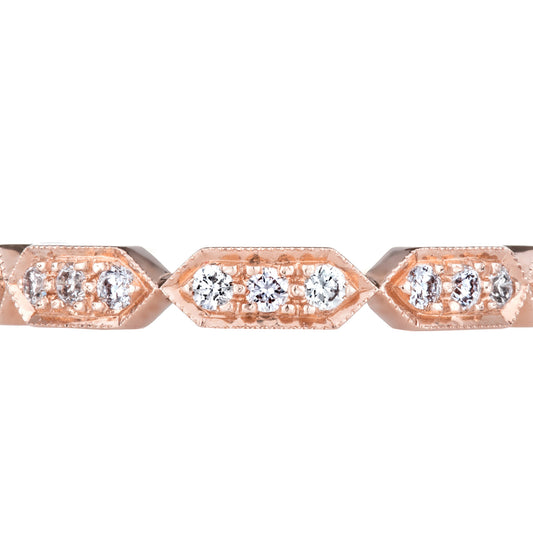 Mariposa Stackable Milgrain Antique Diamond Ring