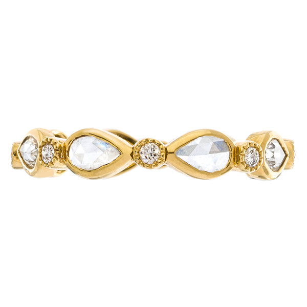 Mariposa Stackable Art Deco Rose Cut Diamond Ring