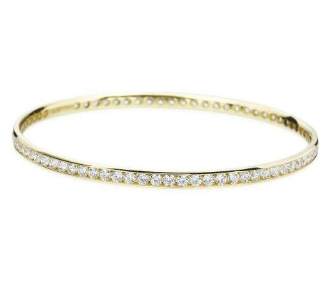 Hearts On Fire Yellow Gold Eternity Channel Bangle