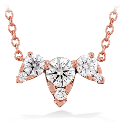 Hearts On Fire Aerial Triple Round Diamond Pendant Necklace
