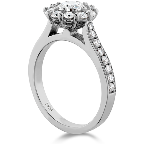 Hearts On Fire Beloved Open Gallery Engagement Ring with Diamond Band