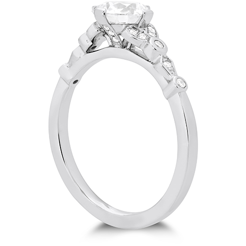 Hearts On Fire Cali Chic Double Petal Bezel Diamond Engagement Ring