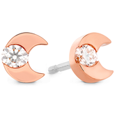 Hearts On Fire Charmed Half Moon Diamond Stud Earrings