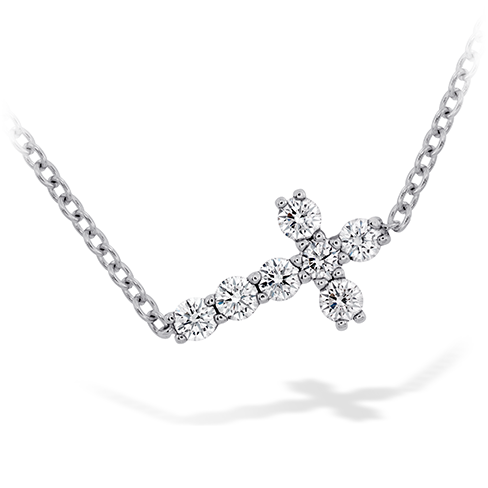 Hearts On Fire Charmed Horizontal Diamond Cross Necklace