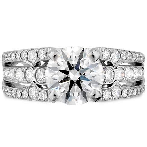 Hearts On Fire Copley Diamond Triple Row Diamond Engagement Ring
