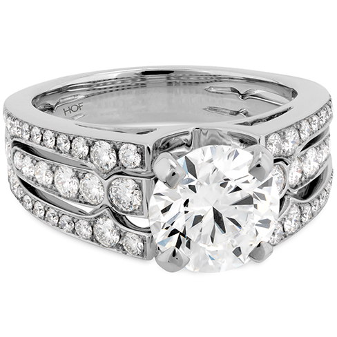 Hearts On Fire Copley Diamond Triple Row Diamond Engagement Ring