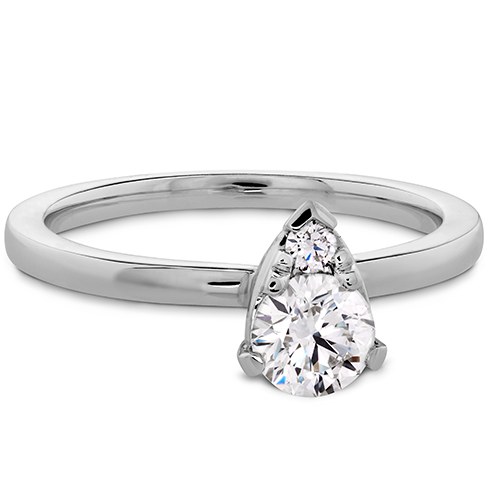 Hearts On Fire Desire Simply Teardrop Shape Diamond Engagement Ring