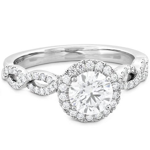 Hearts On Fire Destiny Lace Halo Intensive Diamond Engagement Ring