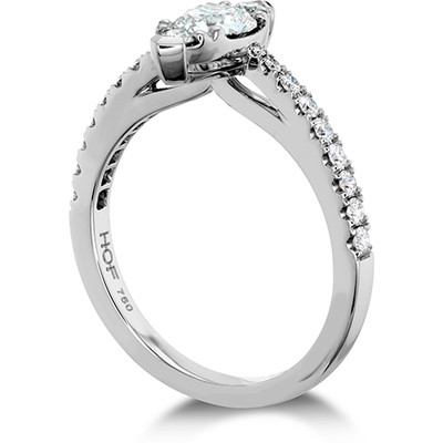Hearts On Fire Destiny Regal Engagement Ring with Diamond Band