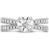 Hearts On Fire Destiny Split Shank Engagement Ring with Diamond Band