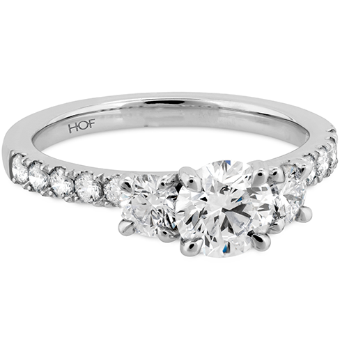 Hearts On Fire Destiny Three Stone Diamond Engagement Ring