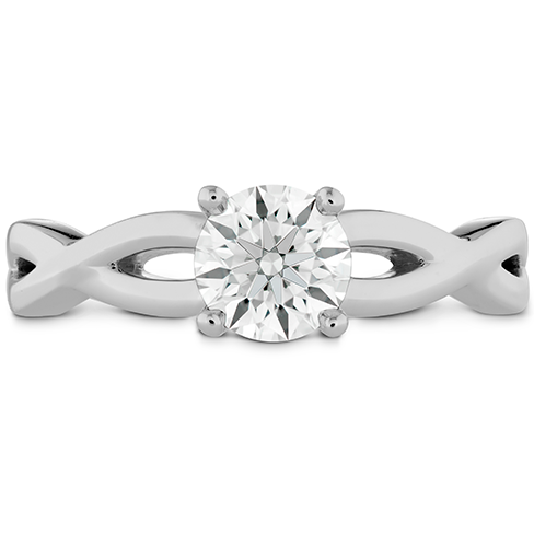 Hearts On Fire Destiny Twist Solitaire Diamond Engagement Ring