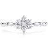 Hearts On Fire Diamond Bar Flower Stackable Ring