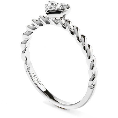 Hearts On Fire Diamond Bar Heart Stackable Ring