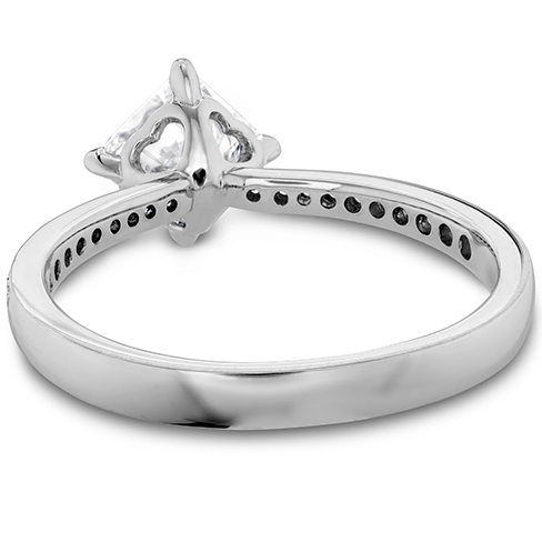 Hearts On Fire Dream Offset Signature Engagement Ring with Diamond Band