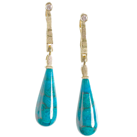 Alex Sepkus Sticks and Stones Chrysocola Earrings - E-160MD