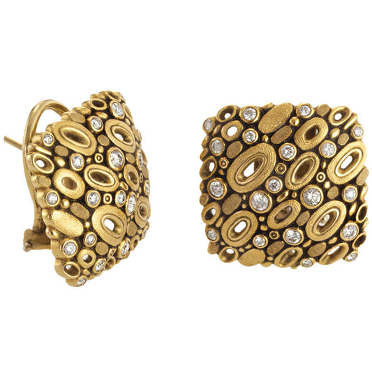 Alex Sepkus Open Oval Square Earrings - E-63