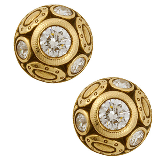 Alex Sepkus Oval Work Earrings - E-69D