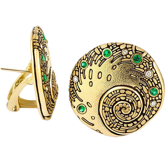 Alex Sepkus "Whirlpool" Tsavorite Earrings - E-7T