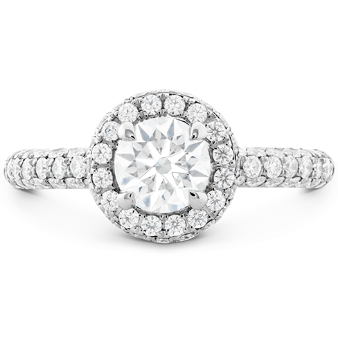 Hearts On Fire Euphoria Pave Halo Diamond Engagement Ring