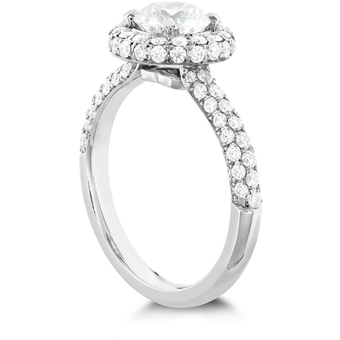 Hearts On Fire Euphoria Pave Halo Diamond Engagement Ring