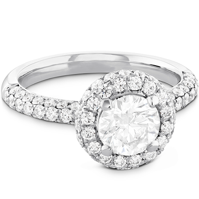 Hearts On Fire Euphoria Pave Halo Diamond Engagement Ring