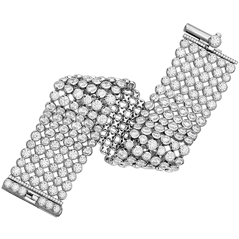 Hearts On Fire 6 Row Bezel Diamond Bracelet