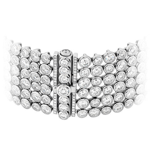 Hearts On Fire 6 Row Bezel Diamond Bracelet