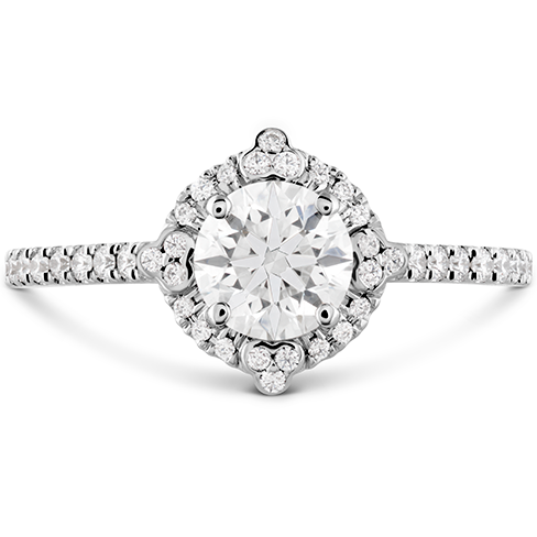Hearts On Fire Compass Halo Diamond Engagement Ring