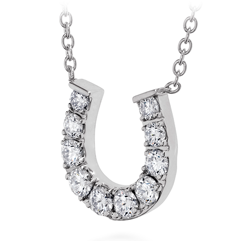 Buy Mini Diamond Horseshoe Necklace / 14k Gold Lucky Horseshoe Charm  Necklace With Diamonds / Mini Horseshoe Pendant Online in India - Etsy