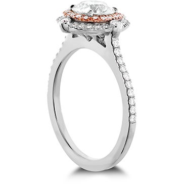 Hearts On Fire Compass Double Halo Diamond Engagement Ring