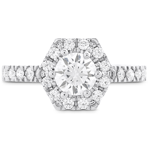 Hearts On Fire Hexagonal Diamond Engagement Ring