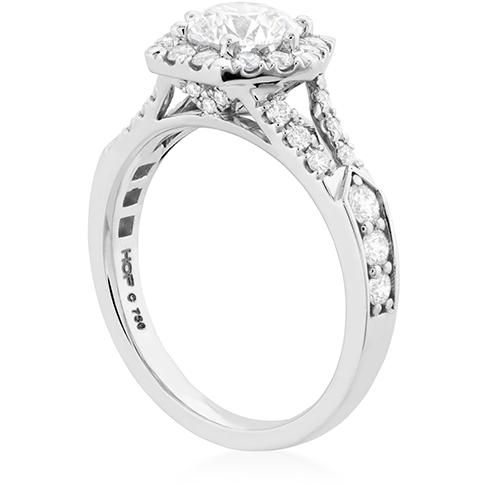 Hearts On Fire Hexagonal Split Shank Diamond Engagement Ring