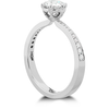 Hearts On Fire Signature 6 Prong Engagement Ring with Diamond Band