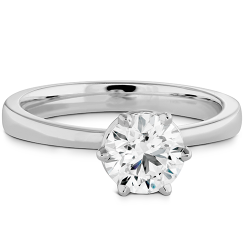 Hearts On Fire Signature 6 Prong Solitaire Diamond Engagement Ring