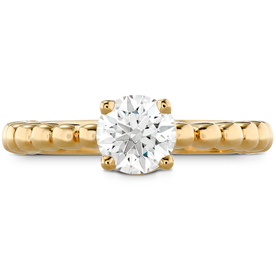 Hearts On Fire Signature Beaded Solitaire Diamond Engagement Ring