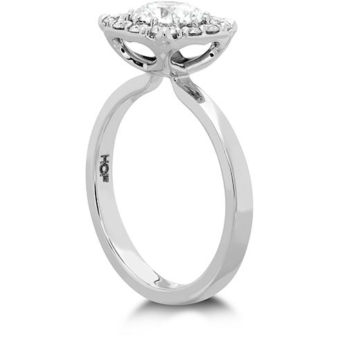 Hearts On Fire Signature Custom Halo Diamond Engagement Ring