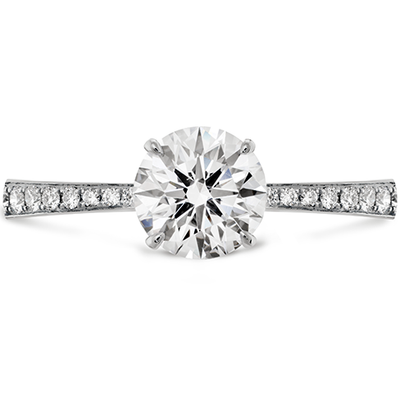 Hearts On Fire Signature Engagement Ring with Diamond Band